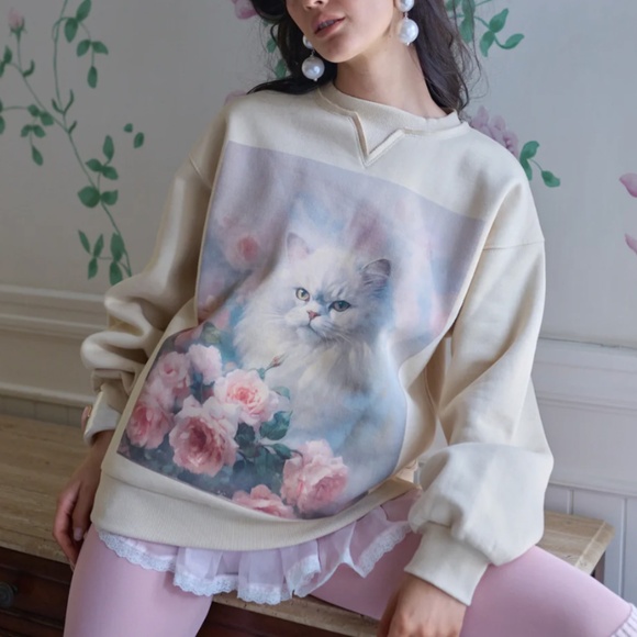 Selkie The Cottage Kitty Winter Sweater Sweatshirts - Picture 1 of 10